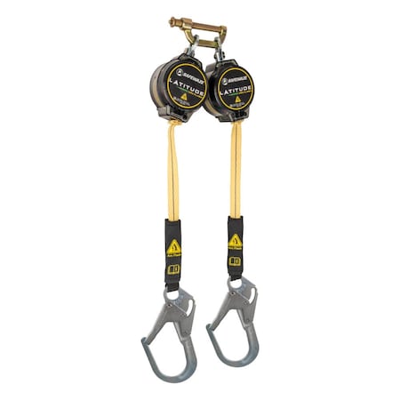 Safewaze Latitude Pro Arc Flash 7ft Dual Web SRL: 9012 BWB, Rebar Hooks 020-5218